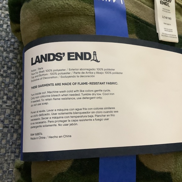 Lands End Youth 3-Piece Sleep Set L(14/16) - Picture 12 of 12